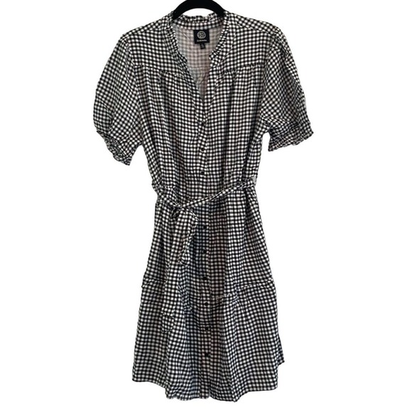 bobeau Dresses & Skirts - NWOT- Bobeau Mini Tiered Dress In Black/White Gingham Women's Size Large